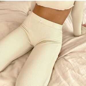 FRANKIES BIKINIS NEW ERIN WAFFLE LEGGING LARGE